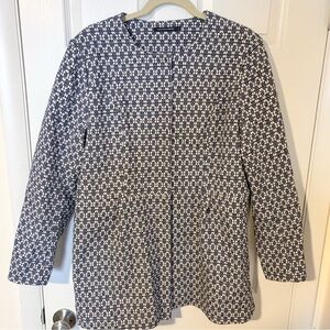 MONOPRIX FEMME // French Marine Tweed Jacket // Large (EU 44)